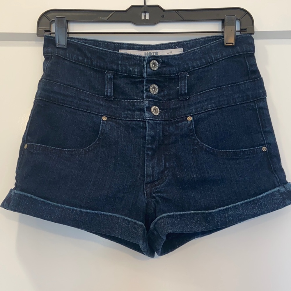 Dark wash jean shorts